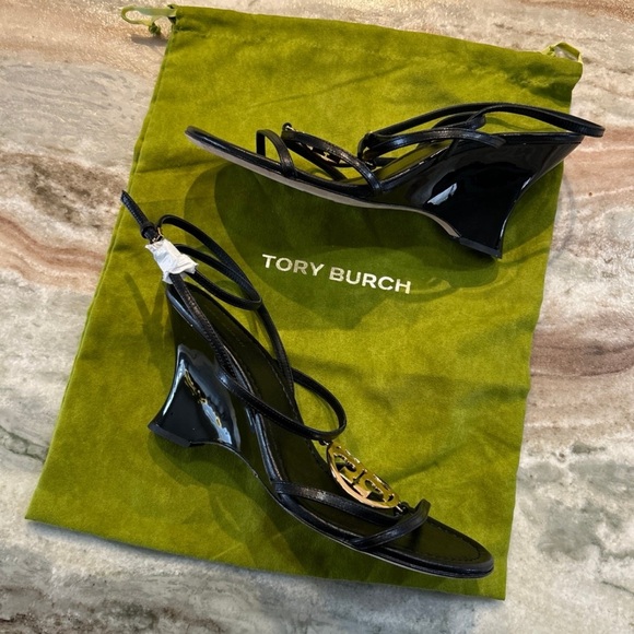 NWOB ~ TORY BURCH MILLER WEDGE sz 9.5 - Picture 4 of 10